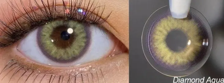 Diamond Aqua contact lens