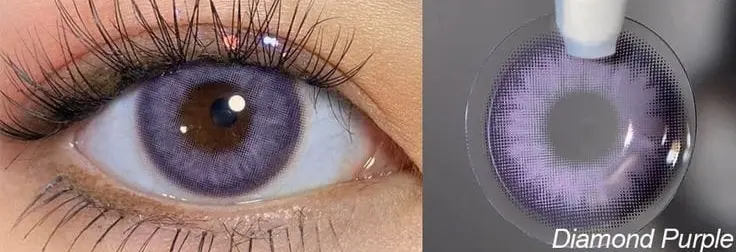 Diamond Purple contact lens