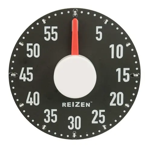 Large tactile magnetic kitchen timer black with white dial
