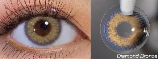 Diamond Bronze contact lens