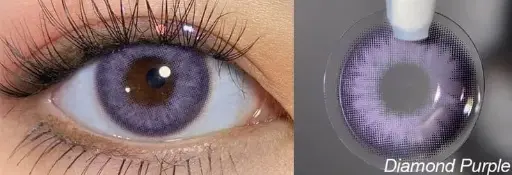 Diamond Purple contact lens