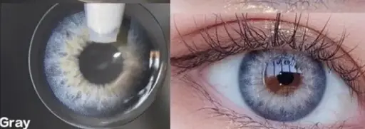 Grey contact lens